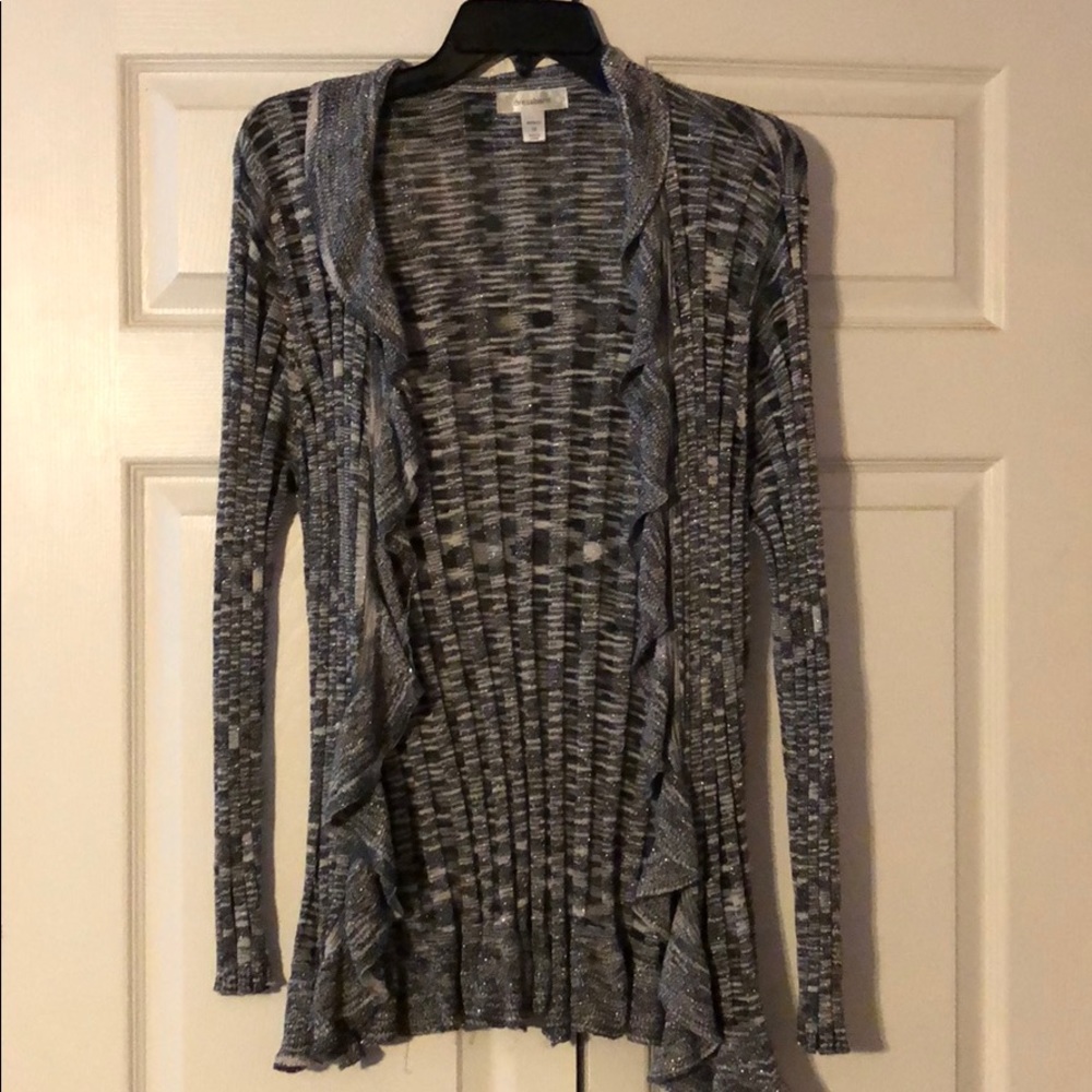 Dressbarn Black and silver light weight sweater